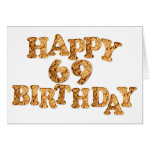 69th Birthday card for a cookie lover