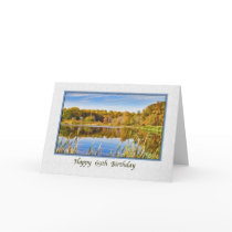 69th Birthday Card with Lake Reflections
