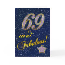 69th Birthday party Invitation Cards