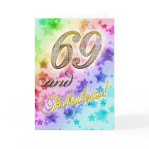 69th Birthday party Invitation Card