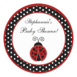 6 - 3"  Favor Stickers Red Ladybug