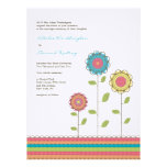 6.5x8.75 Wedding Rainbow Tall Flowers Invitation