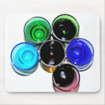 6 Coloured Cocktail Shot Glasses -Style 11 Mouse Pads