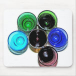 6 Coloured Cocktail Shot Glasses -Style 8 Mouse Pad