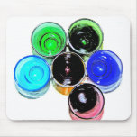 6 Coloured Cocktail Shot Glasses -Style 9 Mousepad