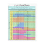 6 Deck Hit Soft 17 Blackjack Strategy Chart Postcards
