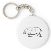 6 Degrees of  Bacon Keychain