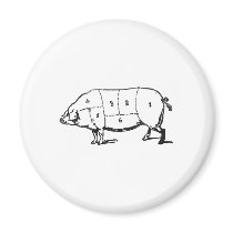 6 Degrees of  Bacon Refrigerator Magnet