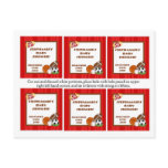 6 Favor Tags All-Star Red Postcards