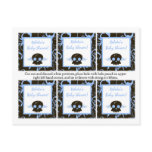 6 Favor Tags Boy Blue Punk Rock Skull Flame Postcard