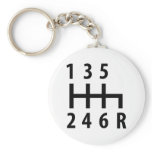 6 gearshift race car black key chains