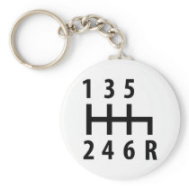 6 gearshift race car black key chains