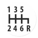 6 gearshift race car black stickers by Tomaniac 6 gearshift race car black stickers