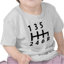 6 gearshift race car black t shirt