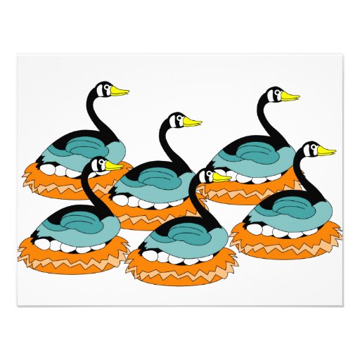 6 Geese A Laying 4.25x5.5 Paper Invitation Card | Zazzle