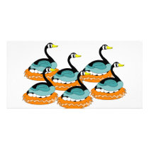 6 Geese A Laying Photo Greeting Card