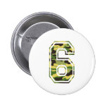 #6 Green & Yellow Camo Pinback Button