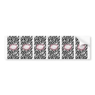 6 Hershey's Miniature Label Girly Butterfly Zebra bumpersticker