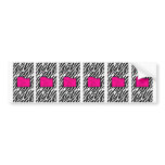 6 Hershey's Miniature Label Hot Pink Zebra Print Bumper Sticker