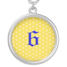 6,NUMBER, LETTER ON HONEYCOMB PENDANT