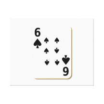 6 of Spades Playing Card Gallery Wrapped Canvas
