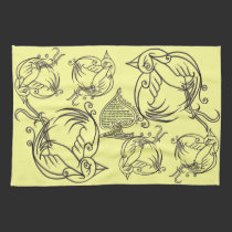 6 sparrows 1 spade American MoJo Kitchen Towel kitchen towels