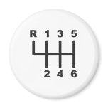 6 Speed Shift Gate Fridge Magnets