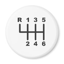 6 Speed Shift Gate Fridge Magnets