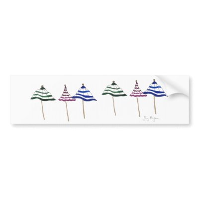 6 Umbrellas Bumper Sticker by ginyhogan