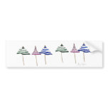 6 Umbrellas Bumper Sticker