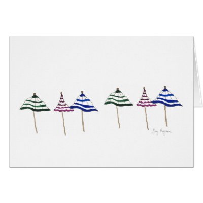 6 Umbrellas Cards by ginyhogan