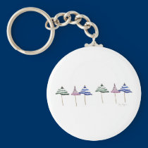 6 Umbrellas Keychain keychains