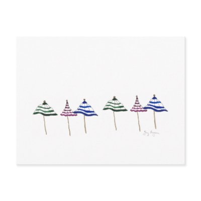 6 Umbrellas Postcard by ginyhogan