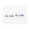6 Umbrellas Postcard by ginyhogan 6 Umbrellas Postcard