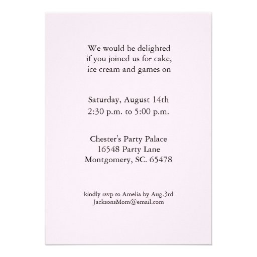 6 Year Old Birthday Party Invitations Zebra GIRL