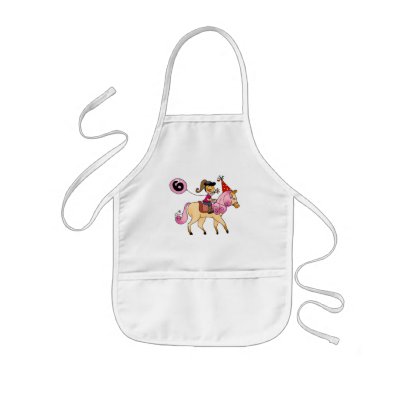 6 year old girl on a pony aprons by jsoh