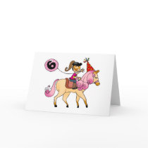 6 year old girl on a pony cards