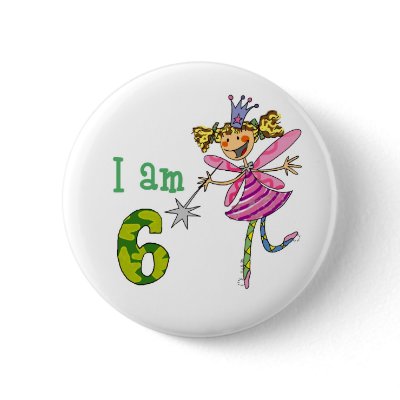 6 year old princess fairy button by jsoh