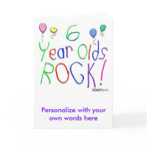 6 Year Olds Rock ! Cards