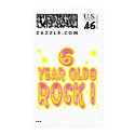 6 Year Olds Rock ! (pink) postage