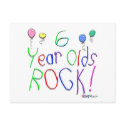 6 Year Olds Rock ! postcards