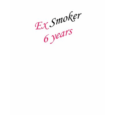 6 anos de ex-fumador camiseta por quityourdarnsmoking