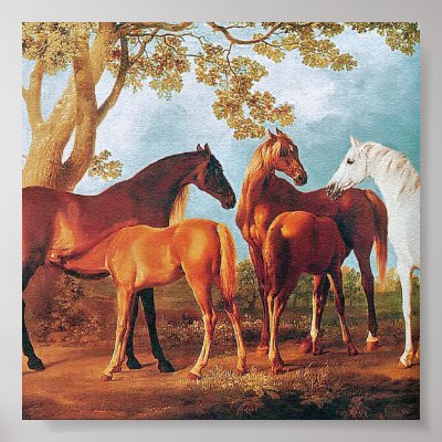 6a   Mares and Foals Print by VintagePets