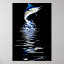 6Ft. Jumping Marlin Poster by FishTs.com posters