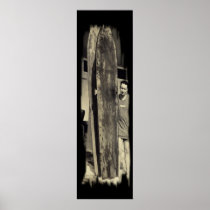 6Ft Old School Surfer Poster posters