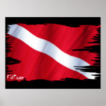 6ft. Tattered DiveFlag Poster posters