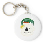 6th Birthday Dragon Key Chain
