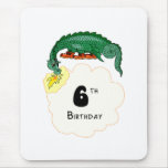 6th Birthday Dragon Mouse Pads