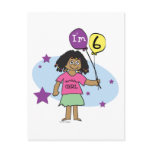 6th Birthday Girls Post Cards