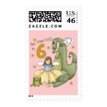 6th Birthday Princess Postage Stamps